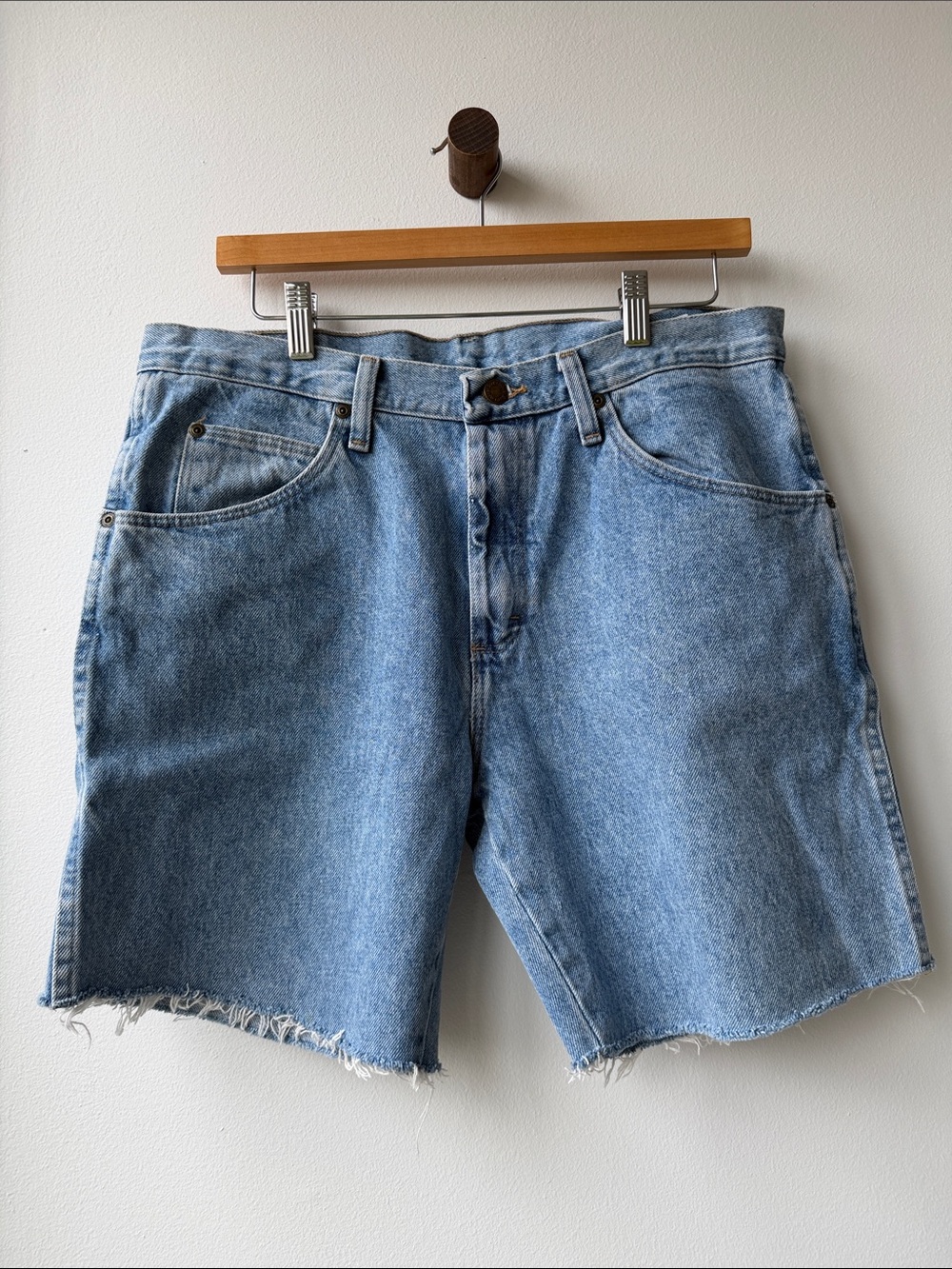 Wrangler Light Blue Denim Cutoff Shorts